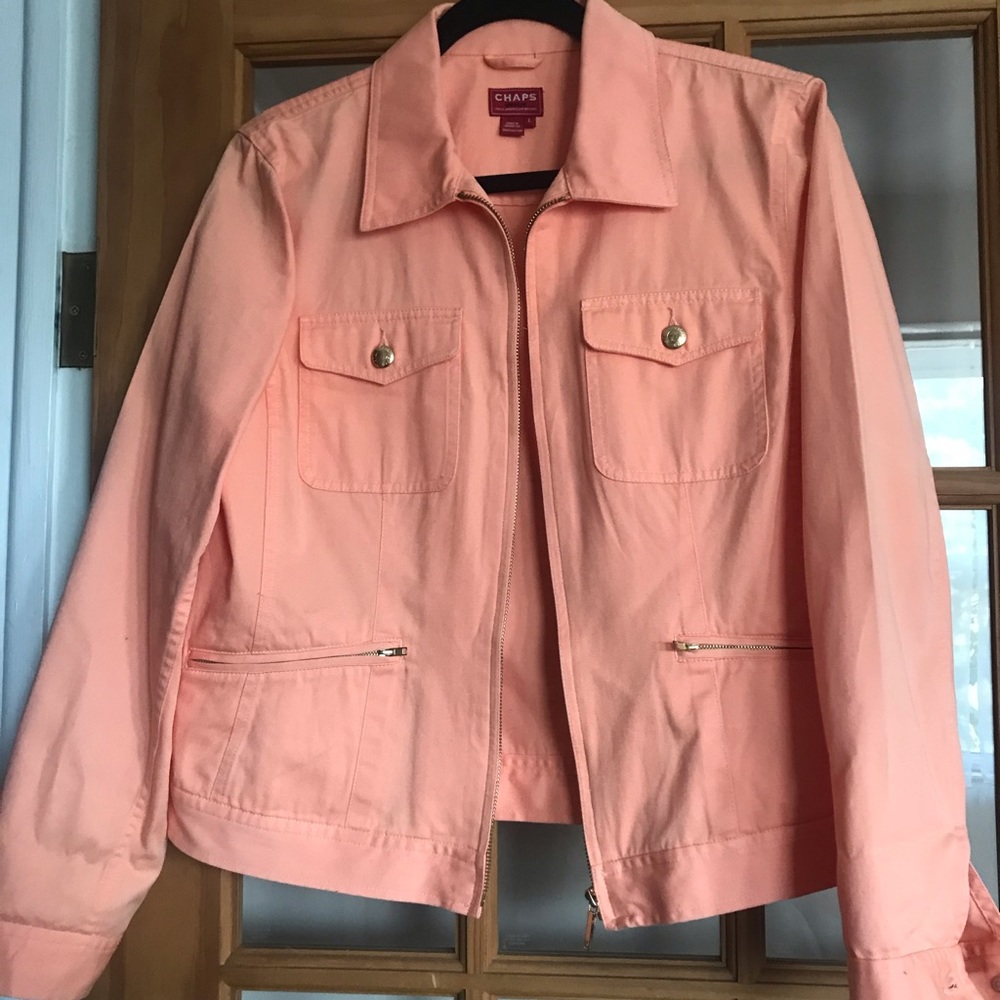 Denim zipper up jacket